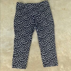 Chico's White and Blue Ankle-Length Pants